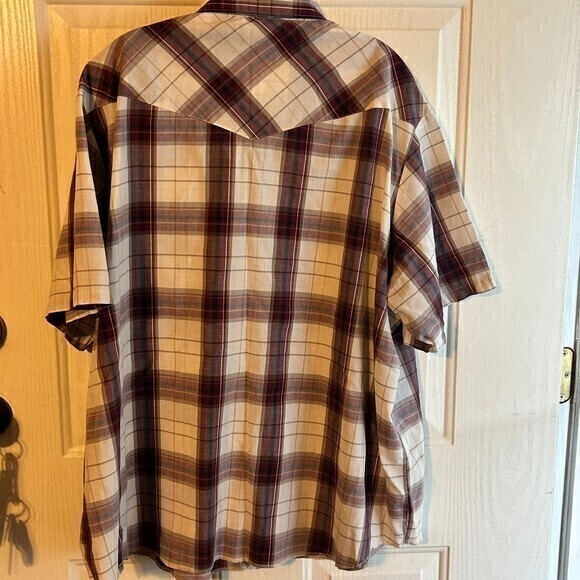 Wranglers shirt Pearl snap‎ short sleeve size 2xl red nwhite - Picture 3 of 6